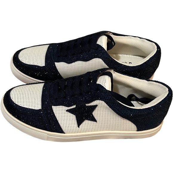 NWT! HEY GIRL, BY CORKY’S,IN NAVY BLUE/WHITE W/ CRYSTAL STAR, WOMAN’S SIZE 10. - Picture 7 of 16